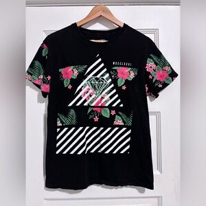 Black Floral Tee